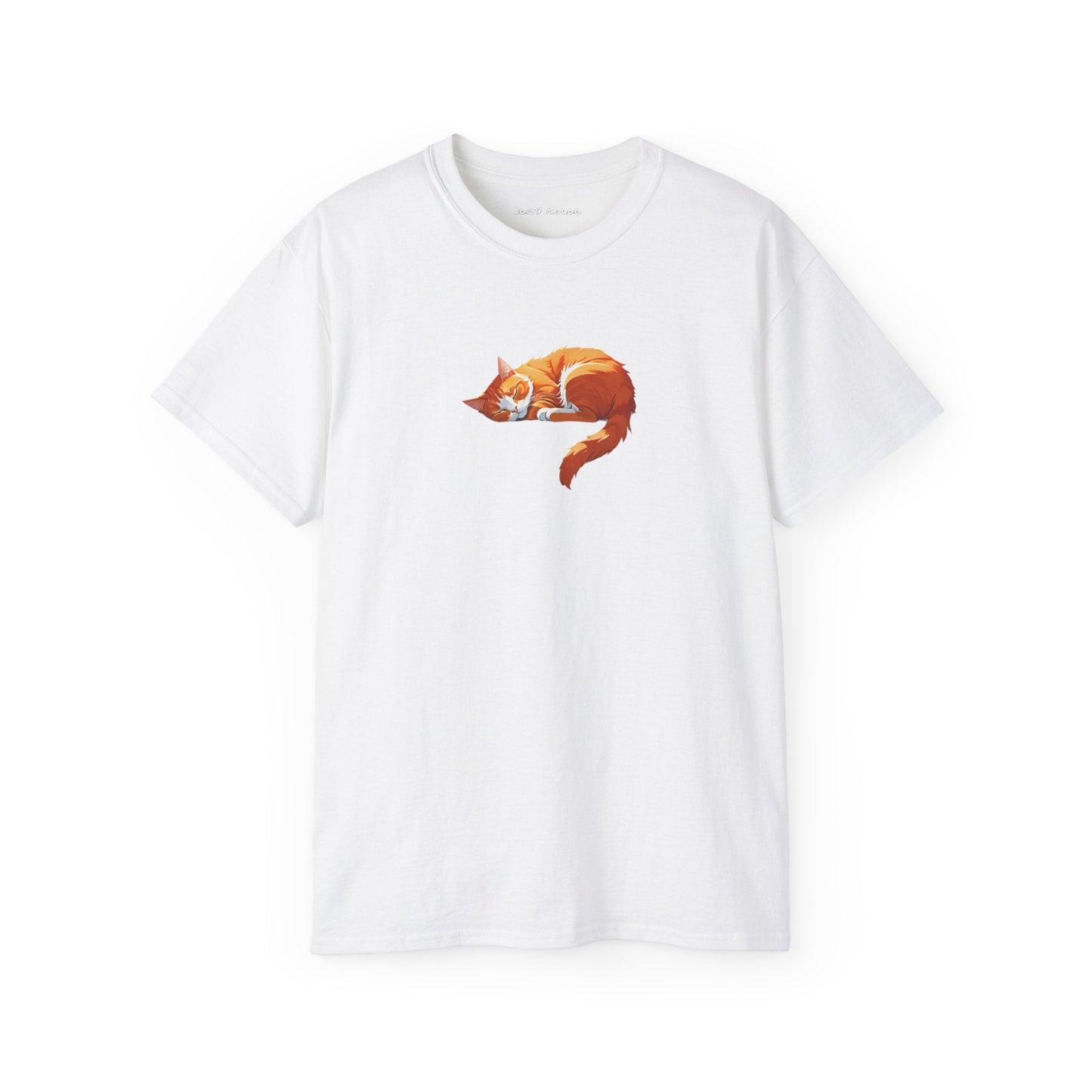 Sleeping Orange Cat Tee - Cozy Igloo